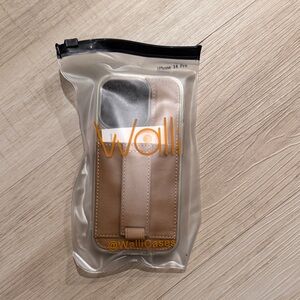Walli iPhone 14 Pro Case card holder wallet case - Tan and Cream
